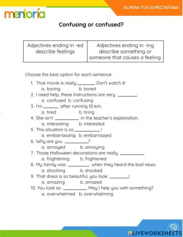 -ed and -ig adjectives