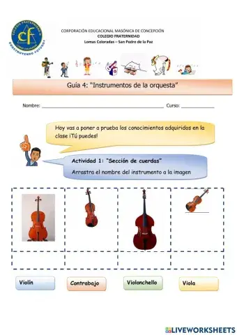 Instrumentos de la orquesta sinfónica