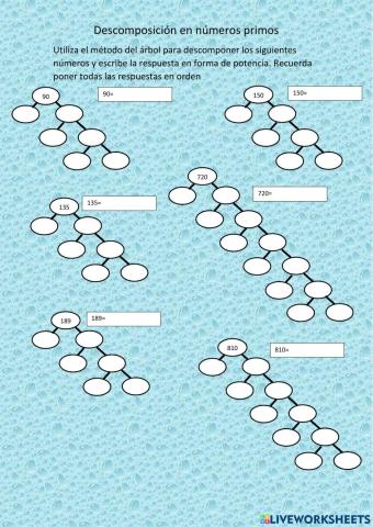 Descomposición en factores primos