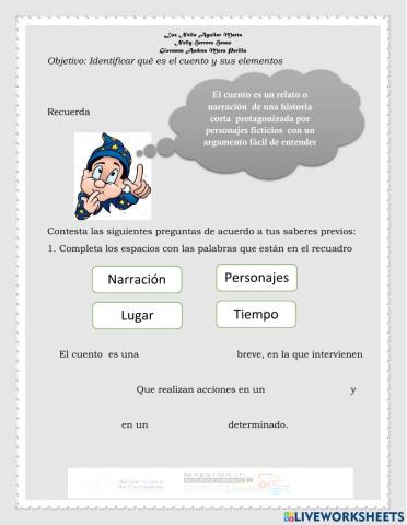 El cuento y sus elementos