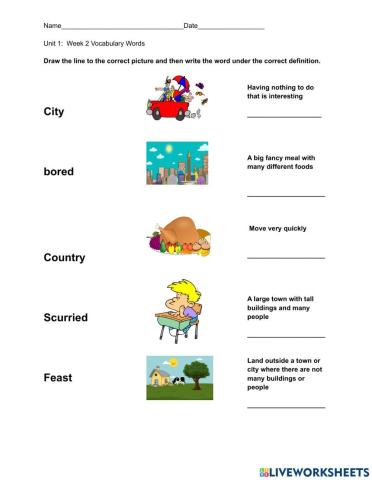 Unit 1 Week 2 Vocabulary