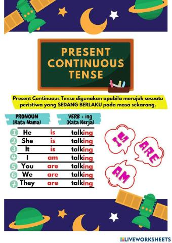 Present continuous tense