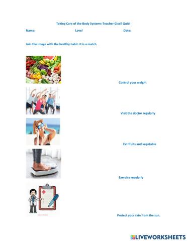 TAKING CARE OF THE BODY SYSTEMS