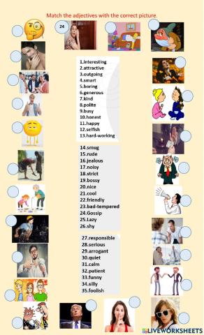 Adjectives to describe people