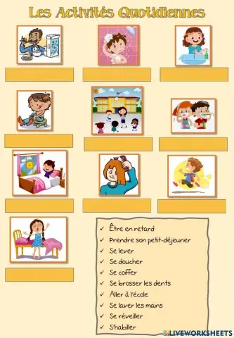 Les activités quotidiennes