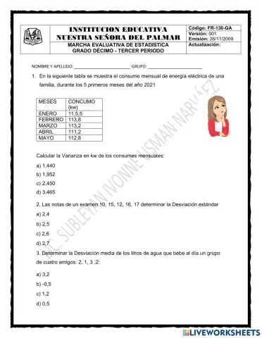 Medidas de dispersión
