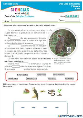 Relações ecológicas