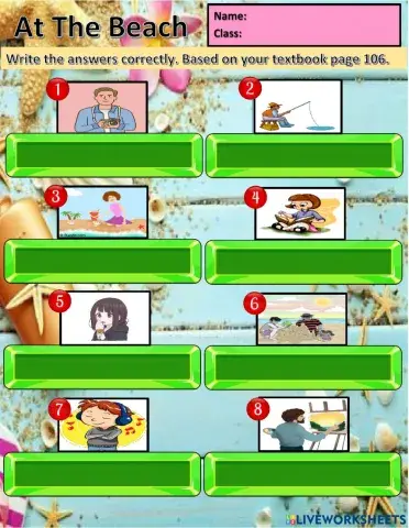 Year 2 Unit 9 At the Beach: Holidays