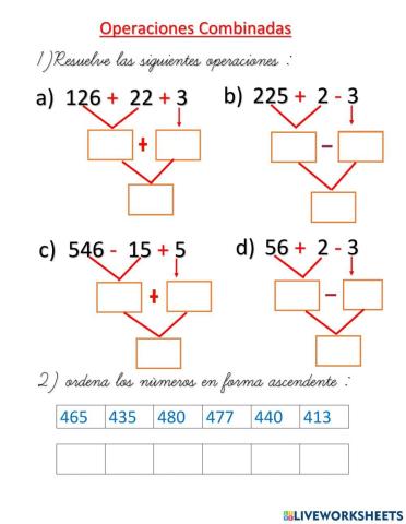 Operaciones combinadas