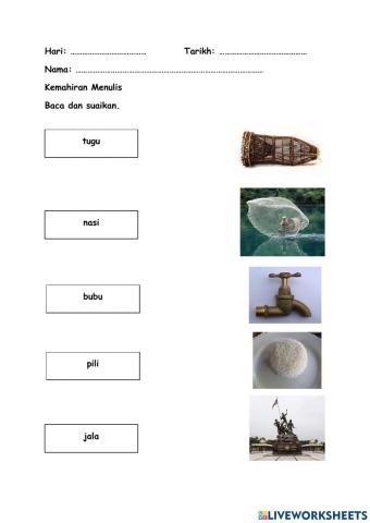 Latihan kemahiran membaca dan menulis