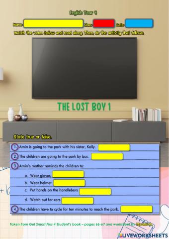 Year 4: Getting Around 5 - The Lost Boy part 1