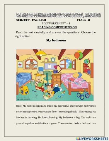 Reading comprehension