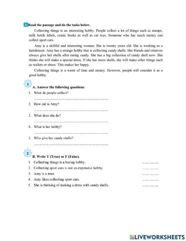 Grade 7. Unit 1. Hobbies. Big 4 bài X