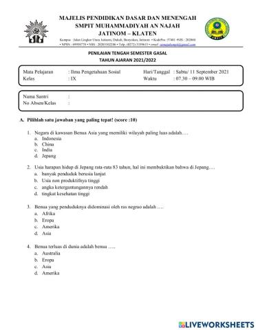 Penilaian Tengah Semester