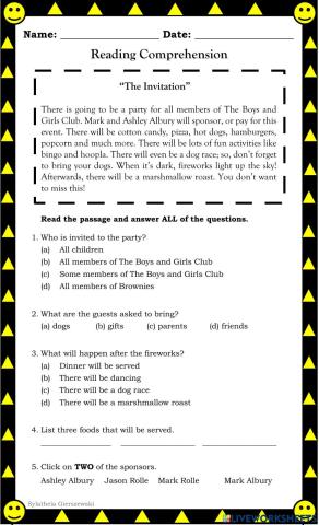 Reading Comprehension