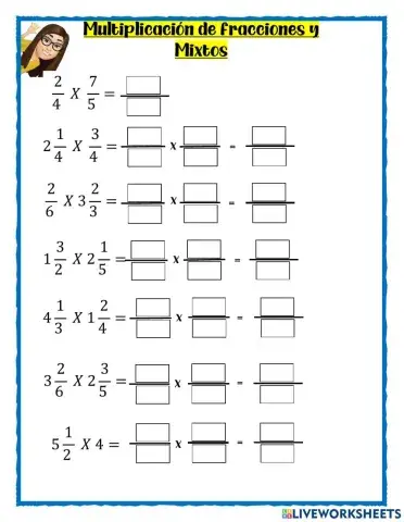 Operaciones con fracciones