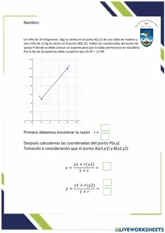 Localización de un punto dada una razón