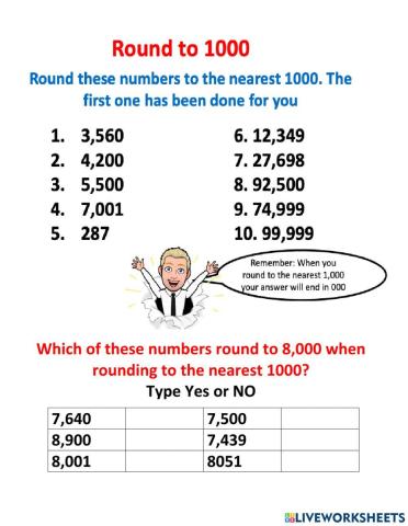 Round to 1000