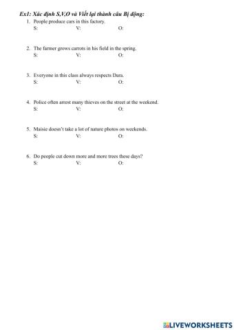 Passive voice Simple present (6)