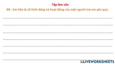Tập làm văn tả người
