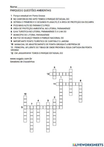 Parques e questões ambientais do Paraná