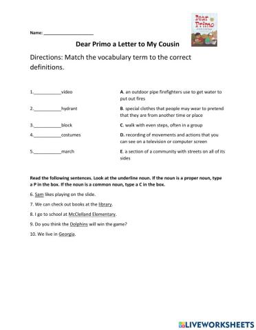 HMH Module 2 Week 1 Vocab