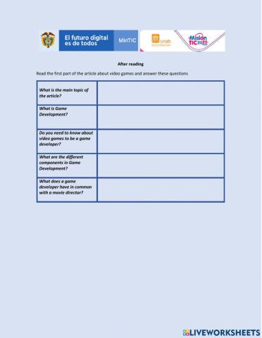 Reading comprehension