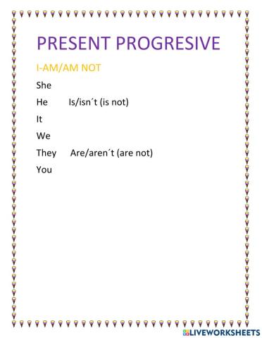 Present progresive