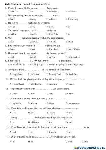 Tieng Anh 7 - Unit 1,2 multiple-choice