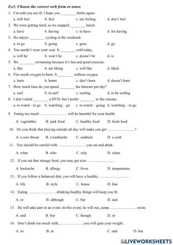 Tieng Anh 7 - Unit 1,2 multiple-choice
