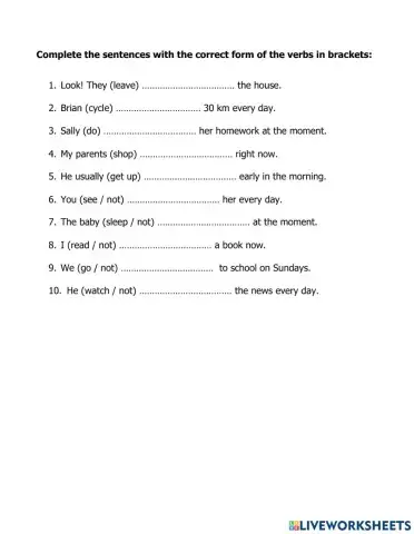 Simple present vs Present continuous