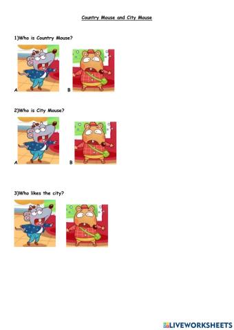 Country mouse city mouse