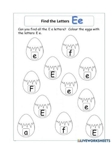 Find the letter ee