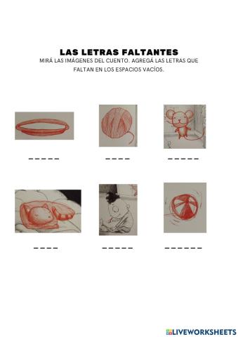 Palabras del cuento (TODAS LAS LETRAS)