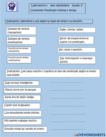 Predicado nominal y verbal