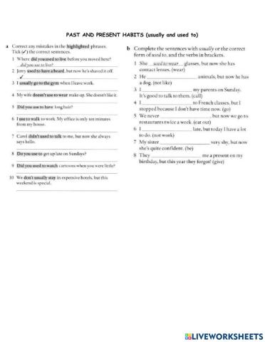 Past and present habits