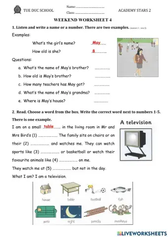 Weekend worksheet 4 as2
