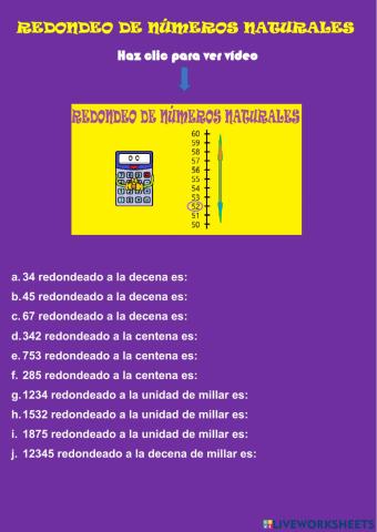 Redondeo de números naturales