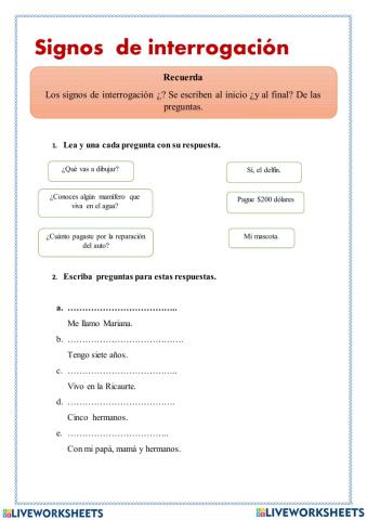 Signos de interrogación