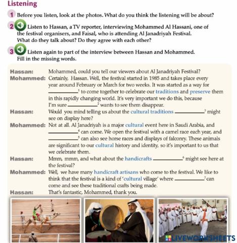 Lessons 9–10 Al Janadriyah Festival