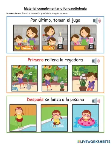 Comprensión auditiva de oración