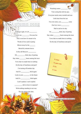 Autumn song (adults)