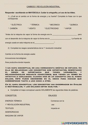 REVOLUCIÓN INDUSTRIAL. REPASO.