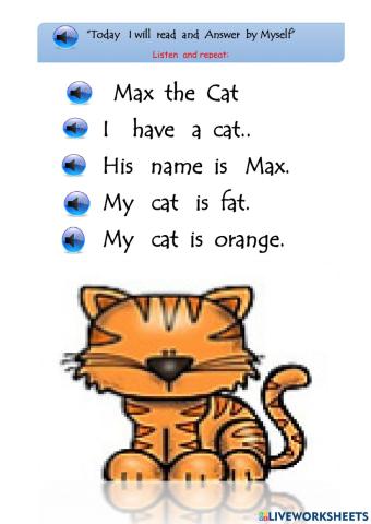 Saturday's Reading and Repeat -I can do it