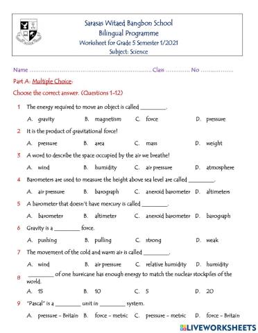 Worksheet