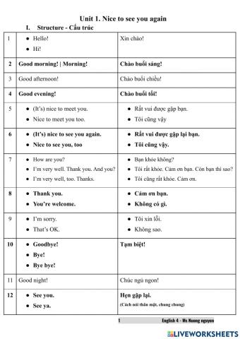 E4U1 Nice to see you again (live)