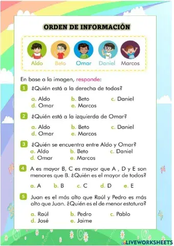 Orden de información