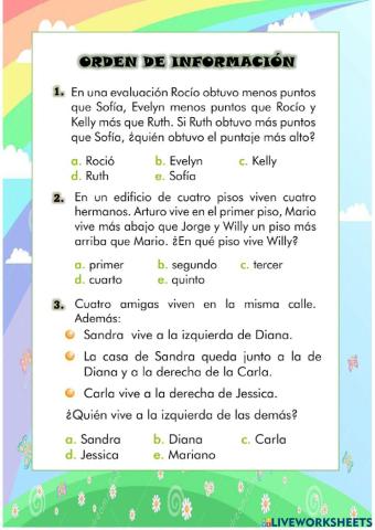 Orden de información