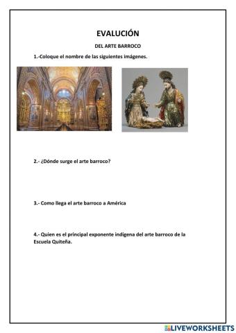 ARTE BARROCO ECUADOR