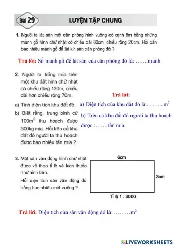 Vở bài tập toán 5- tiết 29